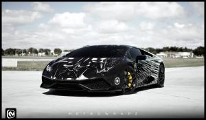 Lamborghini Aventador LP700-4 Darth Vader by MetroWrapz 2016 года